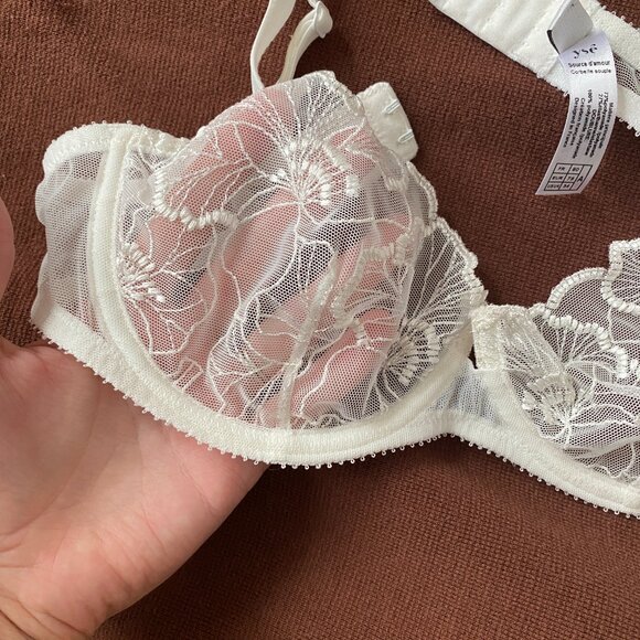 Ysé Source d'amour Half-cup bra Ivory 34A- Made in France - Picture 5 of 7